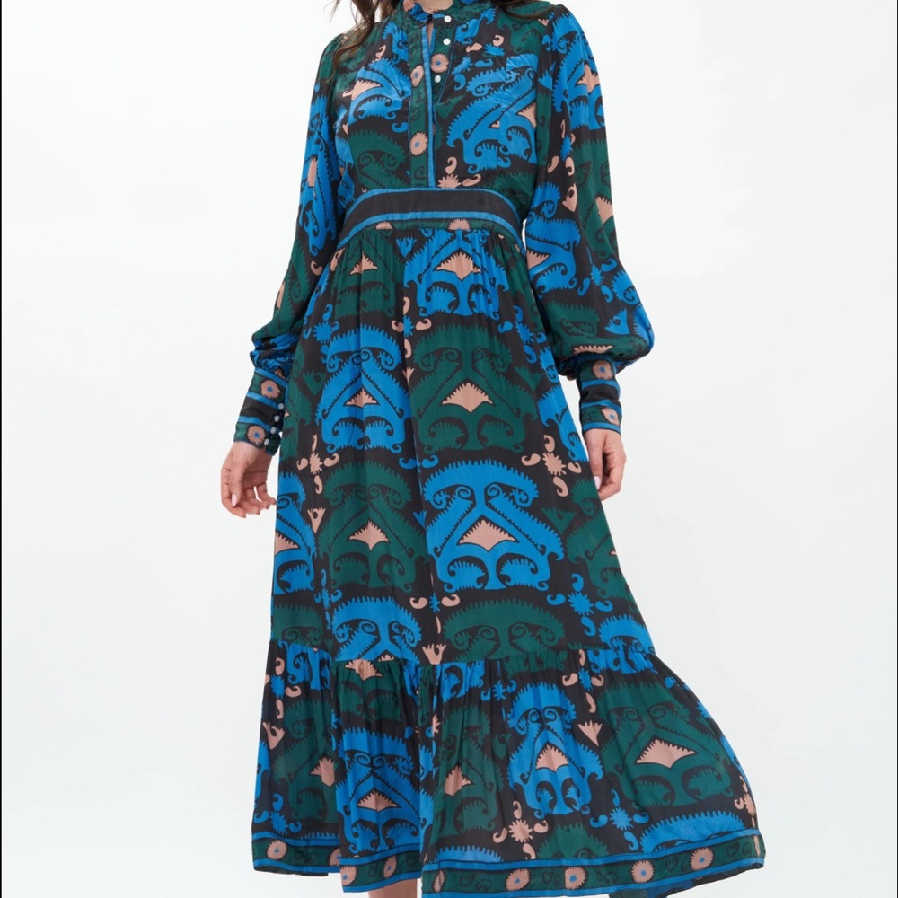Oliphant shirt waist maxi dress—XS